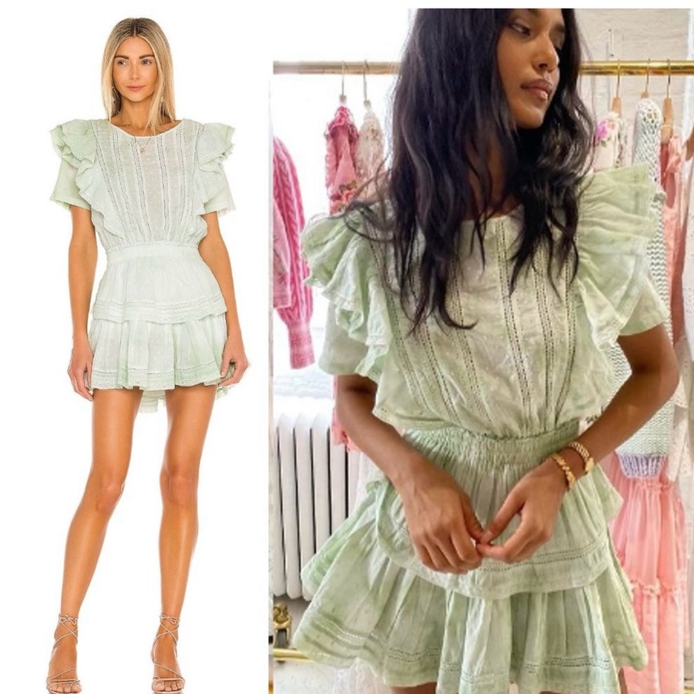 Elegant Green Ruffle Dress